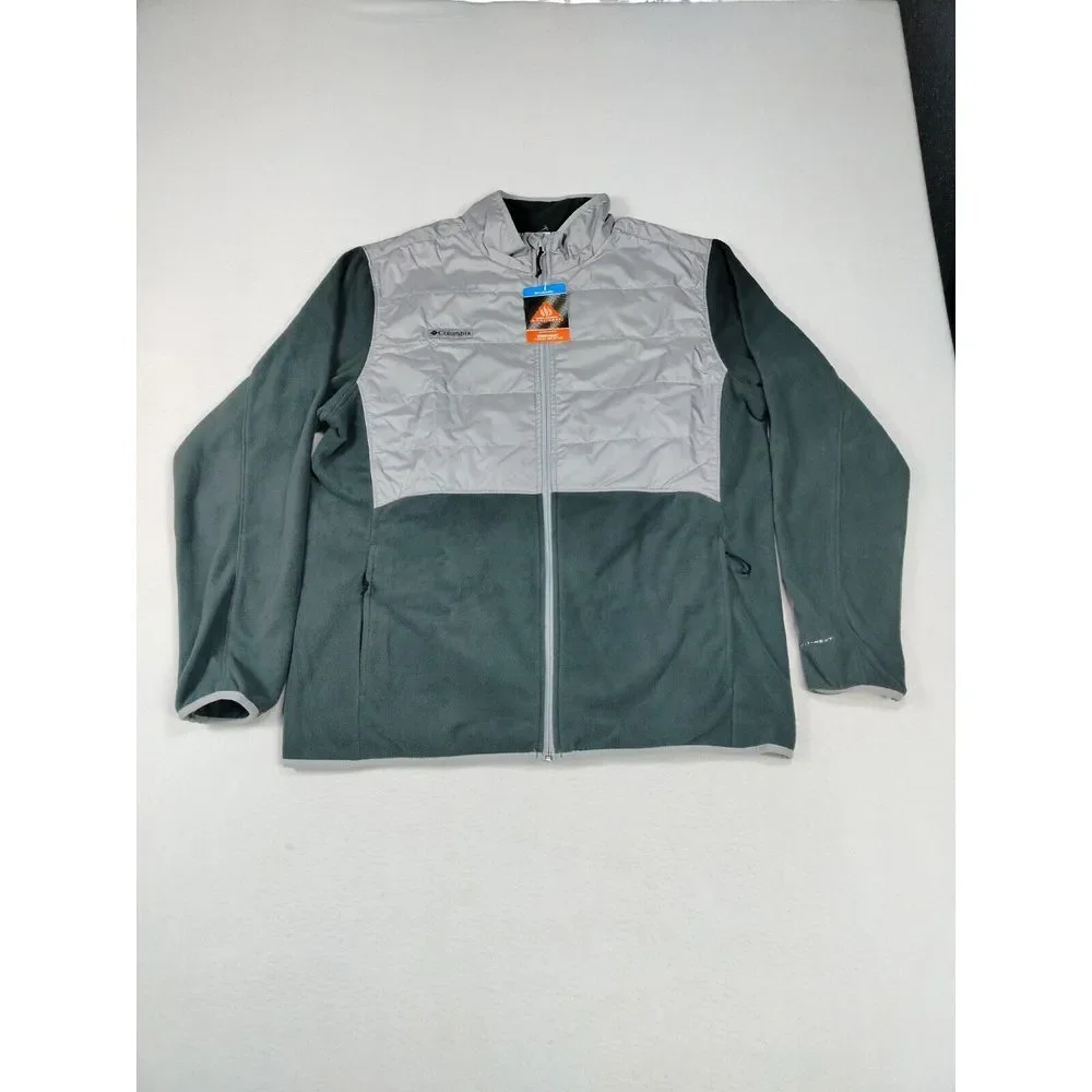 Columbia Fleece Men's XL Green Basin Butte Omni Heat Gorpcore Outdoors Hiking - Picture 1 of 16